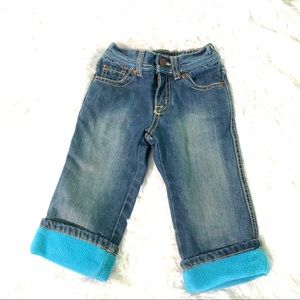 Children’s Place baby girl winter Fleece lined jeans size 18 Months